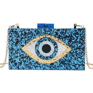 Blue Evil Eye Box Purse